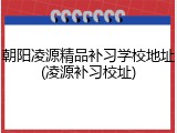 朝阳凌源精品补习学校地址(凌源补习校址)