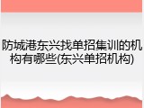 防城港东兴找单招集训的机构有哪些(东兴单招机构)