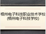 梧州电子科技职业技术学校(梧州电子科技学校)