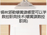 锡林郭勒镶黄旗哪里可以学数控职高技术(镶黄旗数控职高)
