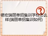 德宏瑞丽单招集训学校怎么样(瑞丽单招集训如何)