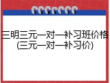 三明三元一对一补习班价格(三元一对一补习价)