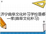 济宁曲阜文化补习学校是哪一家(曲阜文化补习)
