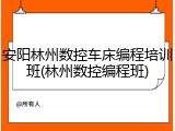 安阳林州数控车床编程培训班(林州数控编程班)