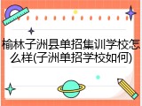 榆林子洲县单招集训学校怎么样(子洲单招学校如何)