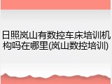 日照岚山有数控车床培训机构吗在哪里(岚山数控培训)