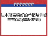佳木斯富锦好的单招培训哪里有(富锦单招培训)