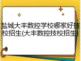 盐城大丰数控学校哪家好技校招生(大丰数控技校招生)