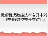 抚顺新抚数控技术专升本对口专业(数控专升本对口)