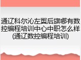 通辽科尔沁左翼后旗哪有数控编程培训中心中职怎么样(通辽数控编程培训)