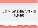 兴县学挖机价格(兴县挖掘机价格)