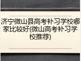 济宁微山县高考补习学校哪家比较好(微山高考补习学校推荐)