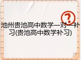 池州贵池高中数学一对一补习(贵池高中数学补习)