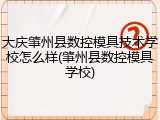 大庆肇州县数控模具技术学校怎么样(肇州县数控模具学校)