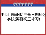 平顶山舞钢初三全日制补习学校(舞钢初三补习)