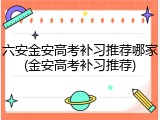 六安金安高考补习推荐哪家(金安高考补习推荐)