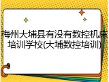 梅州大埔县有没有数控机床培训学校(大埔数控培训)