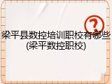 梁平县数控培训职校有哪些(梁平数控职校)