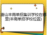唐山丰南单招集训学校在哪里(丰南单招学校位置)