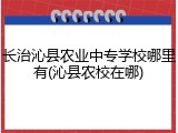 长治沁县农业中专学校哪里有(沁县农校在哪)