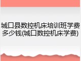 城口县数控机床培训班学费多少钱(城口数控机床学费)