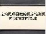 宝鸡凤翔县数控机床培训机构(凤翔数控培训)