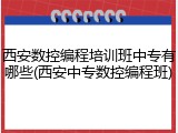 西安数控编程培训班中专有哪些(西安中专数控编程班)