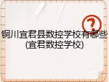 铜川宜君县数控学校有哪些(宜君数控学校)