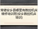 常德安乡县哪里有数控机床维修培训班(安乡数控机床培训)