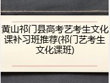 黄山祁门县高考艺考生文化课补习班推荐(祁门艺考生文化课班)