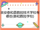 吉安泰和县数控技术学校有哪些(泰和数控学校)