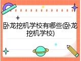 卧龙挖机学校有哪些(卧龙挖机学校)
