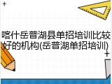 喀什岳普湖县单招培训比较好的机构(岳普湖单招培训)