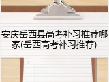 安庆岳西县高考补习推荐哪家(岳西高考补习推荐)