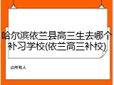 哈尔滨依兰县高三生去哪个补习学校(依兰高三补校)