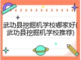 武功县挖掘机学校哪家好(武功县挖掘机学校推荐)