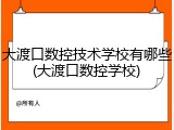 大渡口数控技术学校有哪些(大渡口数控学校)