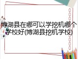 博湖县在哪可以学挖机哪个学校好(博湖县挖机学校)