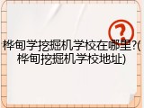 桦甸学挖掘机学校在哪里?(桦甸挖掘机学校地址)