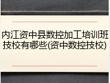 内江资中县数控加工培训班技校有哪些(资中数控技校)