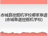 赤城县挖掘机学校哪家靠谱(赤城靠谱挖掘机学校)
