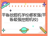 平鲁挖掘机学校哪家强(平鲁最强挖掘机校)