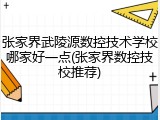 张家界武陵源数控技术学校哪家好一点(张家界数控技校推荐)
