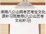 淮南八公山高考艺考生文化课补习班推荐(八公山艺考文化补习)