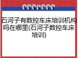 石河子有数控车床培训机构吗在哪里(石河子数控车床培训)
