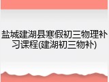 盐城建湖县寒假初三物理补习课程(建湖初三物补)