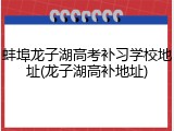 蚌埠龙子湖高考补习学校地址(龙子湖高补地址)