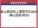 鲁山县挖机上哪里学比较好(鲁山挖机培训)