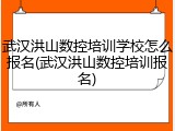 武汉洪山数控培训学校怎么报名(武汉洪山数控培训报名)