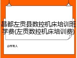 昌都左贡县数控机床培训班学费(左贡数控机床培训费)